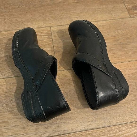 Dansko Professional Black Cabrio leather clogs women size 39 - Picture 3 of 10